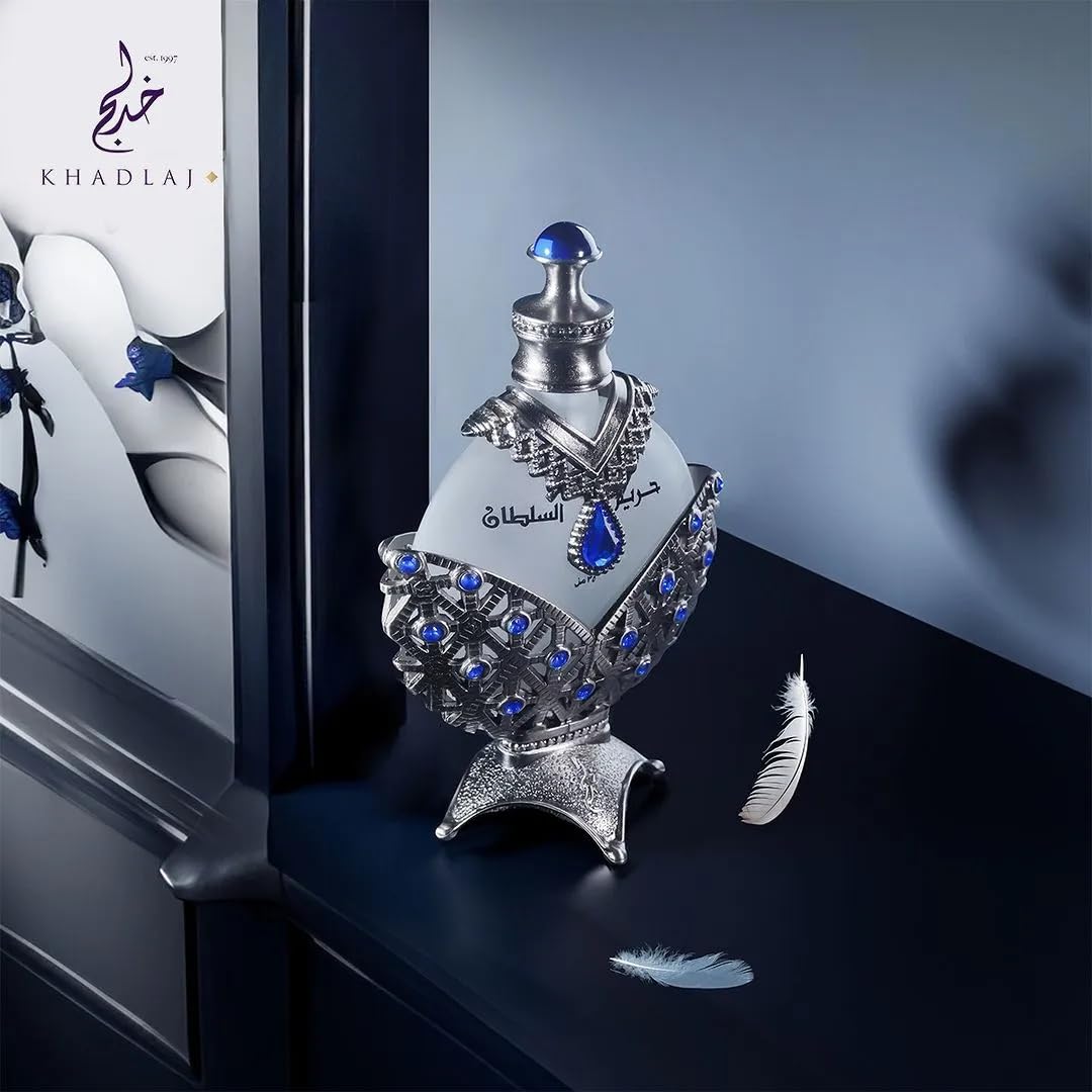 Khadlaj Hareem Al Sultan Antique Blue Concentrated Perfume Oil 1.2 Oz Unisex Fragrance Khadlaj