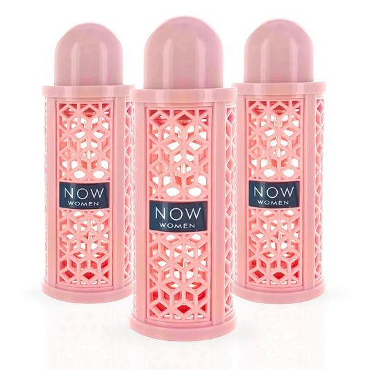 NOW WOMEN EDP Spray 100ML (3.4 OZ) by RAVE | Long Lasting, Luxurious & Feminine Scents. (Pack of 3)