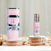 Yara For Women EDP Spray 100ML (3.4 OZ) Lattafa Yara EDP 3.4 Fl Oz + Yara Perfume Oil 0.34 Fl Oz Bundle
