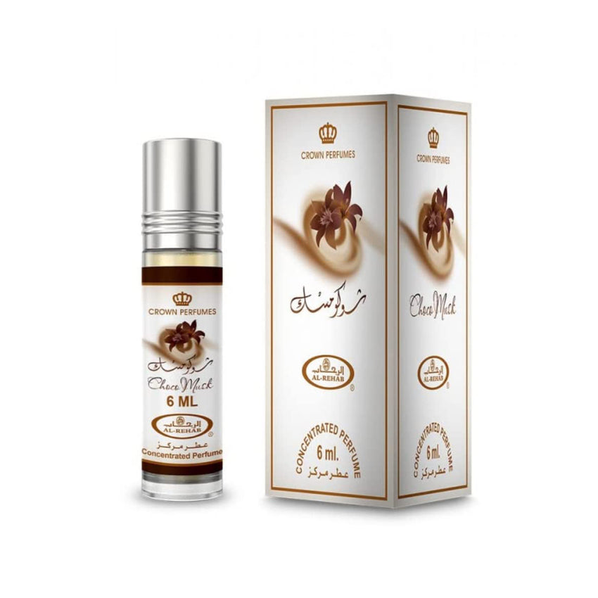 Al Rehab Choco Musk for Women Eau de Parfum Spray (1.7 Ounce) + Rollerball (0.2 Ounce)