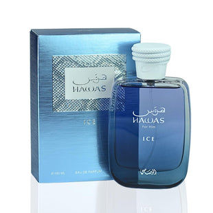 Rasasi Hawas Ice For Men - Eau de Parfum 100ML (3.4 Oz) Premium Arabian Perfume for Men, Elegant Scent for Long-Lasting Fragrance - Ultimate Modern Men Perfumes For Special Occasions & Everyday Style