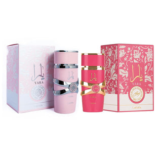 Yaiewey Lattafa Set for Women (3.4 Ounce Yara Eau De Parfum Spray + 3.4 Ounce Yara Candy Eau De Parfum Spray),2PCS