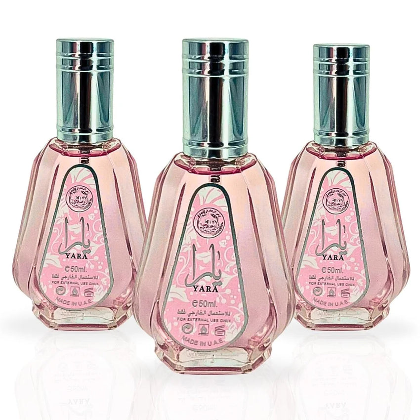 Yara EDP Spray 50 ML (1.7Oz) By Ard Al Zaafaran | Captivatng Aroma for the Modern Woman (Pack of 3)