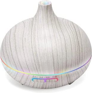 550ML White Aroma diffusers for Essential Oil Large Room,Essential Oils Aromatherapy Diffuser Cool Mist humidifier with Ambient Light & 3 Timer,Waterless Auto Off Diffuser Vaporizers for Home Kids