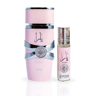 Yara For Women EDP Spray 100ML (3.4 OZ) Lattafa Yara EDP 3.4 Fl Oz + Yara Perfume Oil 0.34 Fl Oz Bundle