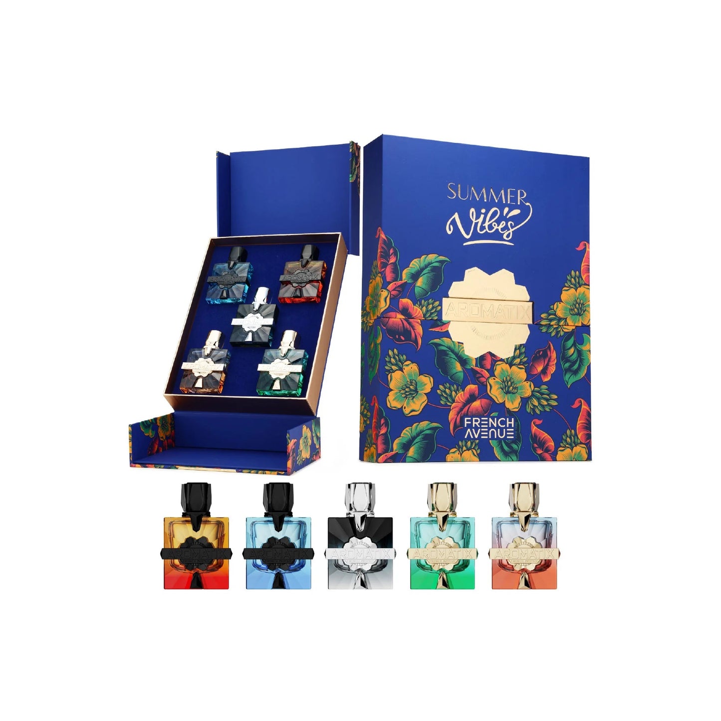 Aromatix Summerhttps://admin.shopify.com/store/qydvgv-fr/orders Vibes  Frostbite + Magnetic + Forbidden Fruit + Tease Me + Sun Kissed | 30ML Each Luxury Scent Bundle