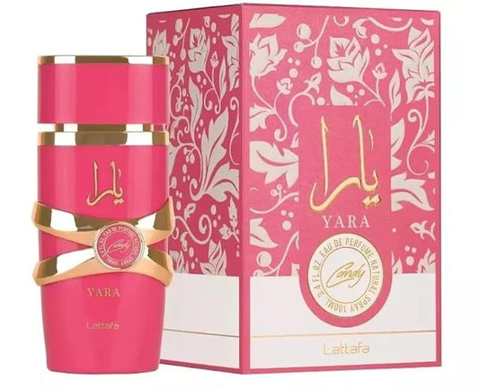 Lattafa Yara Candy for Women Eau de Parfum Spray, 3.4 Ounce / 100 ml